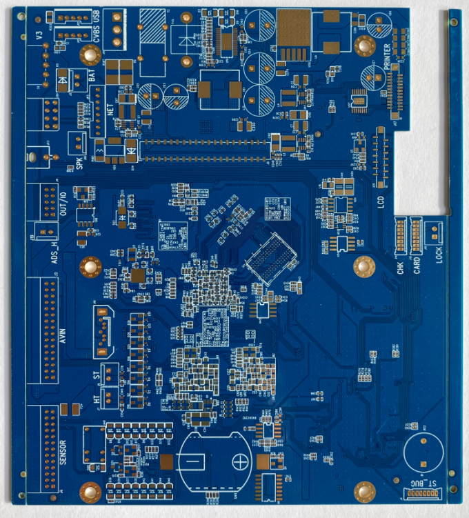 High Frequency PCB Fr4 Prototype Pcb Fabrication  with Blue solder mask For OEM Electronics 0