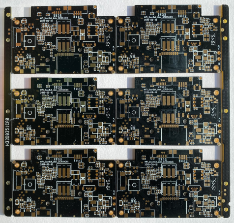 10layer 1.58mm Thickness High Density PCB Immpedance Gold Black Color Board 0