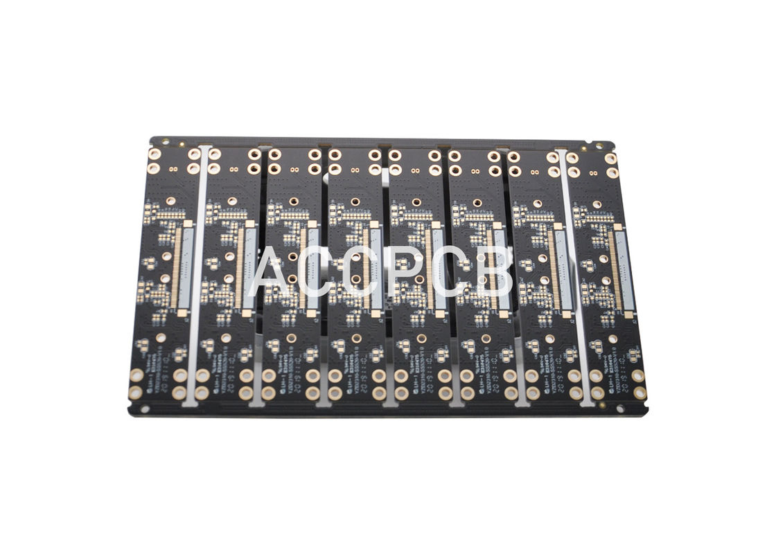 buy Immersion Gold Blank PCB Board Black Solder Mask Micro Section For POS Machine online manufacturer